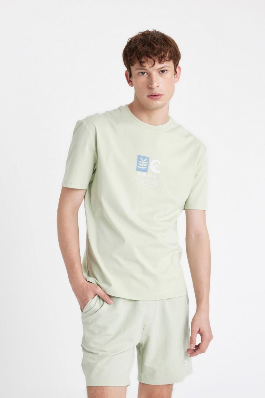 DEFACTO Regular Fit Crew Neck Printed Short Sleeve T-Shirt