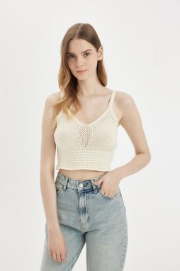 DEFACTO Slim Fit V-Neck Knitted Undershirt