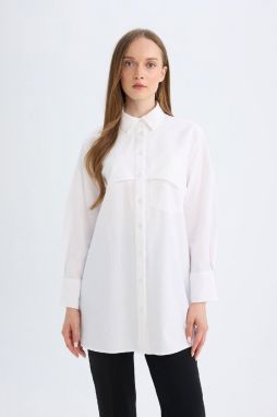 DEFACTO Relax Fit Poplin Long Sleeve Shirt Tunic