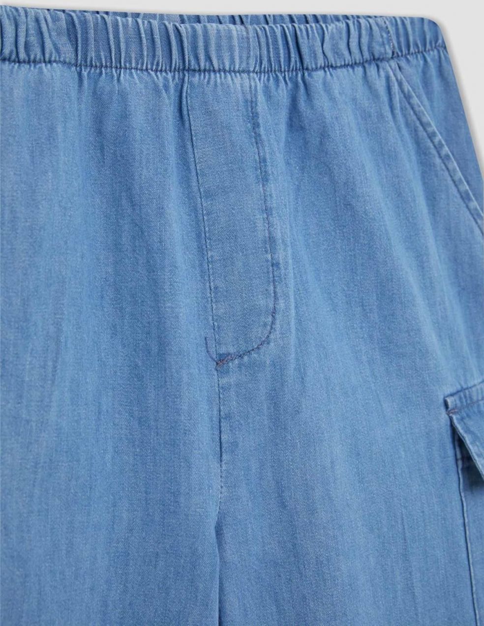 DEFACTO Girls Cargo Fit Elastic Band Cuff Jeans