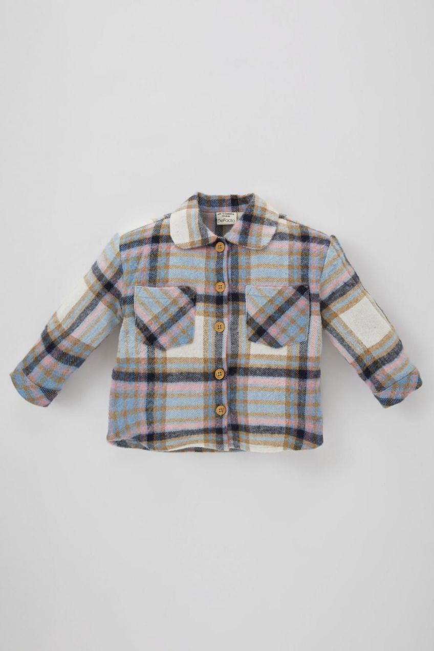 DEFACTO Baby Girl Flannel Long Sleeve Shirt