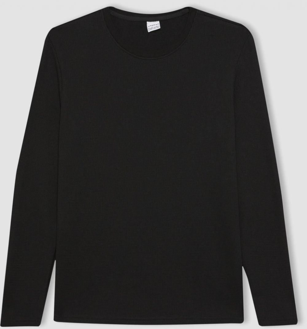 DEFACTO Slim Fit Crew Neck Long Sleeve T-Shirt