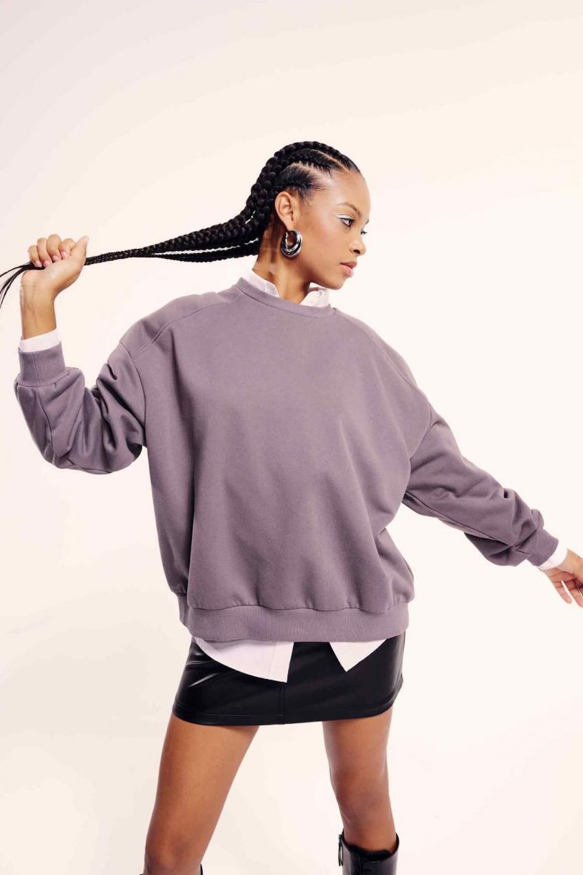 DEFACTO Cool Oversize Fit Crew Neck Thick Sweatshirt