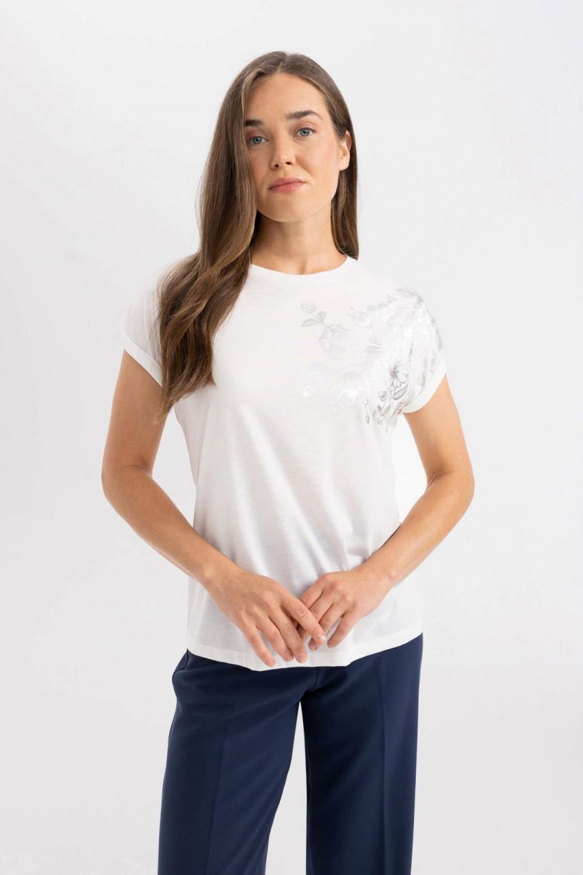 DEFACTO Crew Neck Short Sleeve T-Shirt