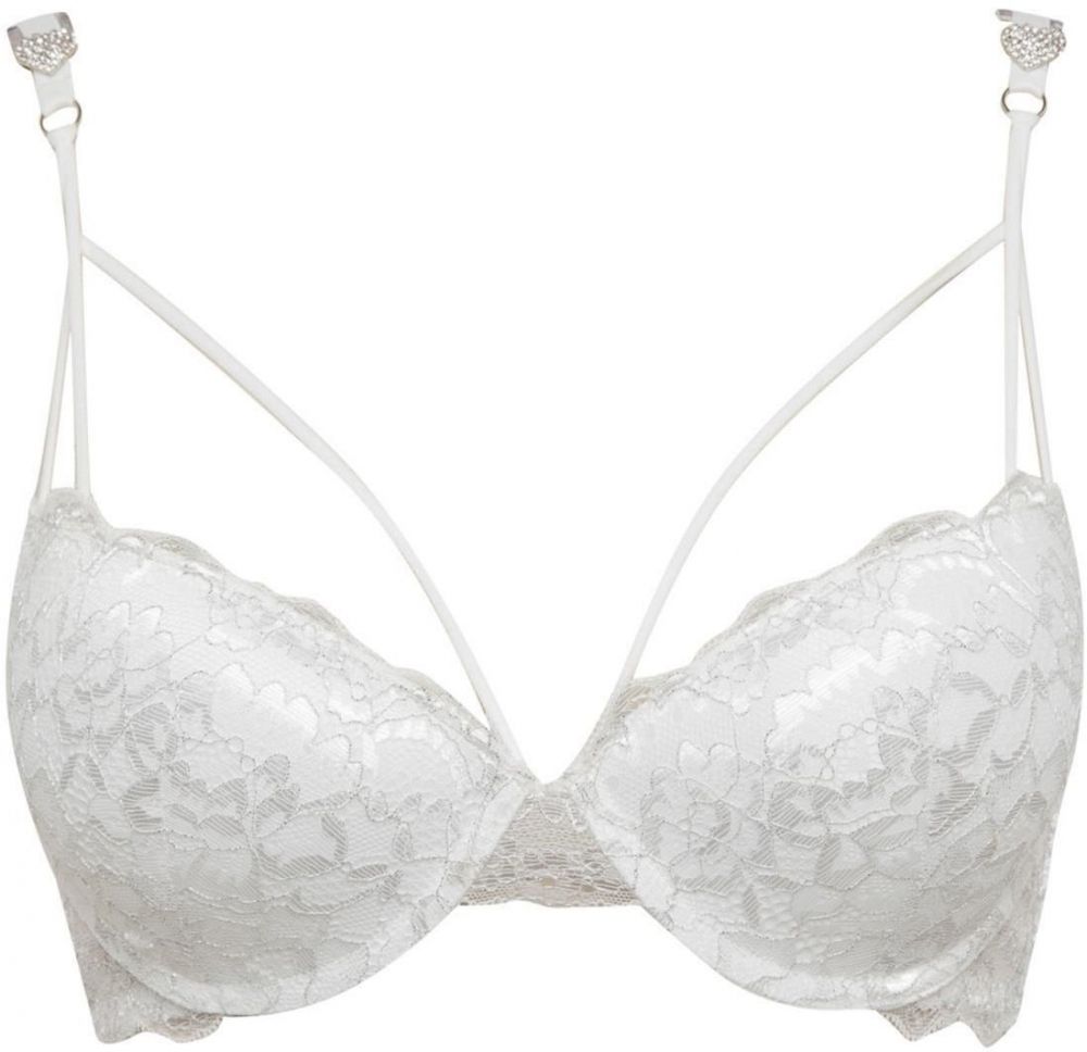 DEFACTO Fall In Love Bridal Lace White Push Up Underwire Bra