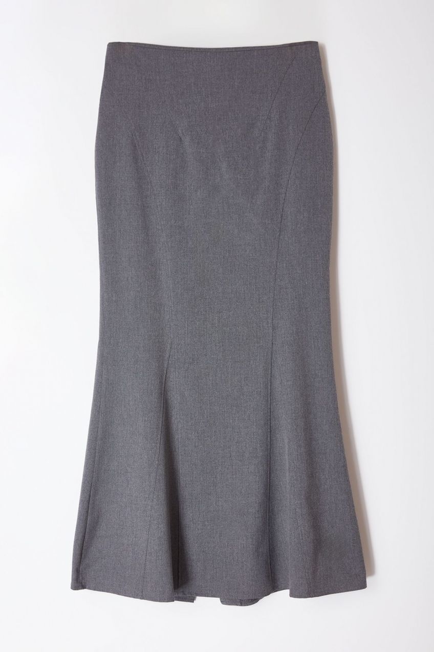 Trendyol Gray Godeli Fish Shape Maxi Length Woven Skirt