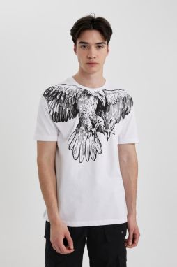 DEFACTO Regular Fit Crew Neck Printed Short Sleeve T-Shirt