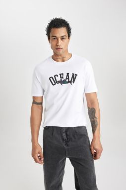 DEFACTO Regular Fit Crew Neck Printed Short Sleeve T-Shirt