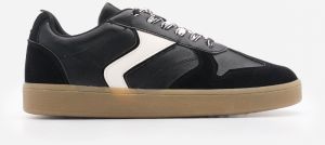 Marjin Women's Sneaker Lace-Up Flat Sole Sports Shoes Pesar Black
