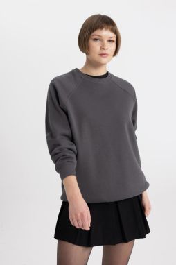 DEFACTO Oversize Fit Crew Neck Thick Sweatshirt