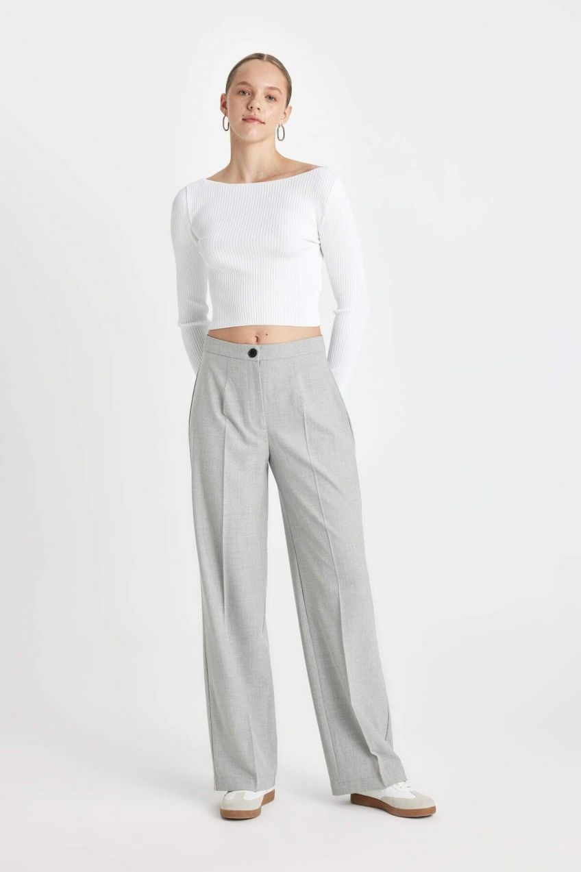 DEFACTO Wide Leg High Waist Standard Length Pants