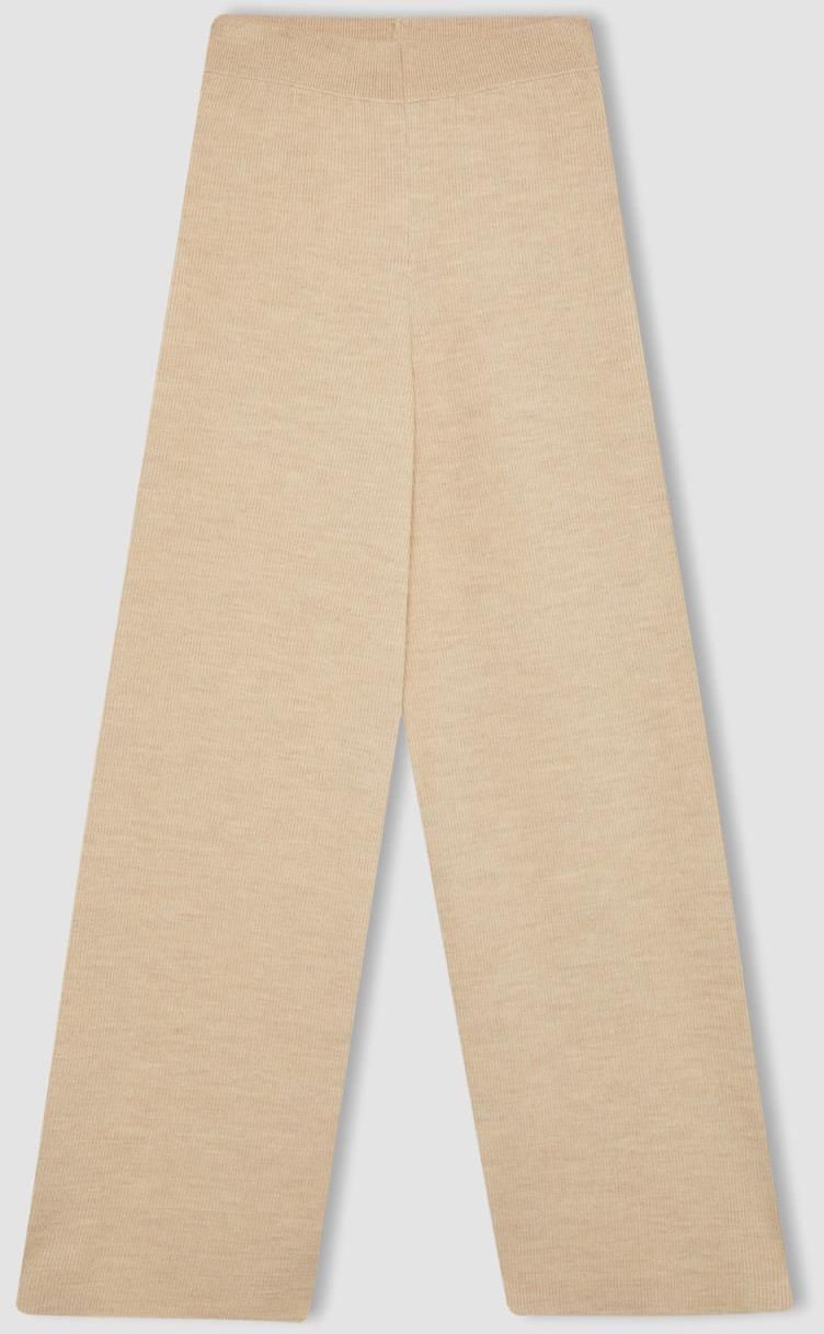 DEFACTO Straight Fit Wide Leg Knitwear Trousers