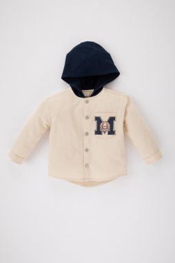 DEFACTO Baby Boy Hooded Gabardine Long Sleeve Shirt