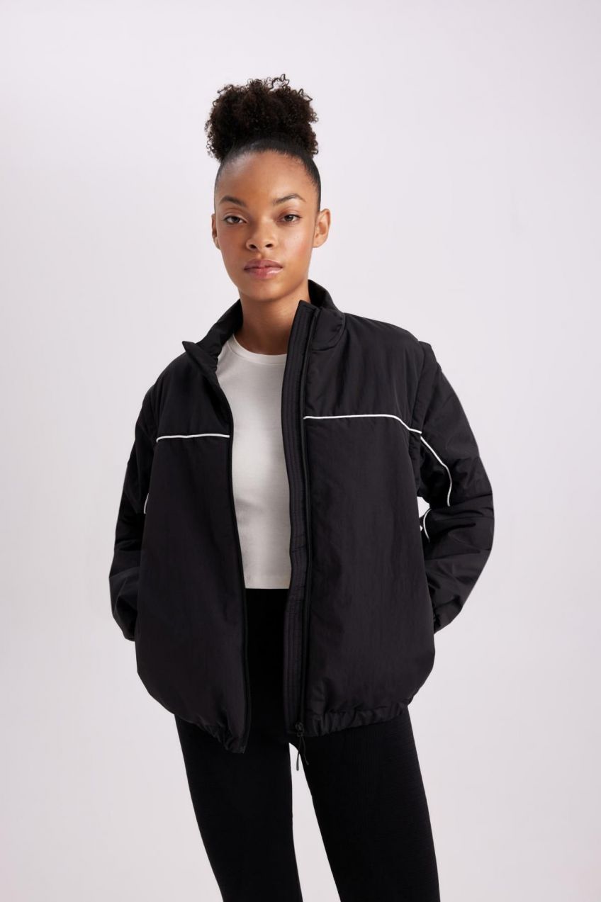DEFACTO Fit Water Repellent Stand Collar Coat