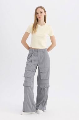 DEFACTO Cool Wide Leg Cargo Normal Waist Trousers