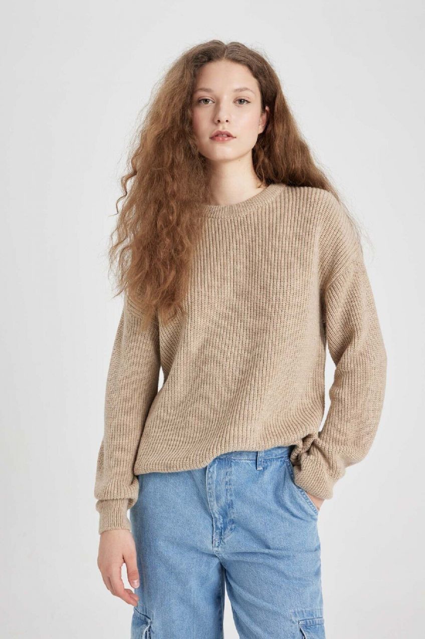 DEFACTO Regular Fit Crew Neck Sweater