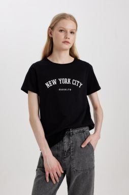 DEFACTO Regular Fit Crew Neck Printed Short Sleeve T-Shirt