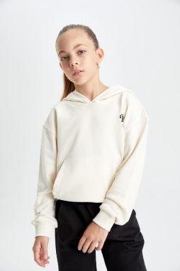 DEFACTO Girls Hooded School Sweatshirt