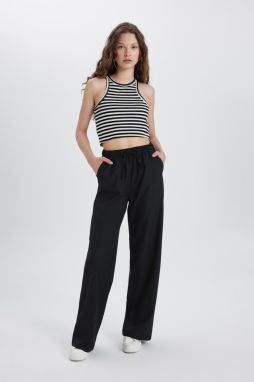 DEFACTO Wide Leg High Waist Standard Length Trousers