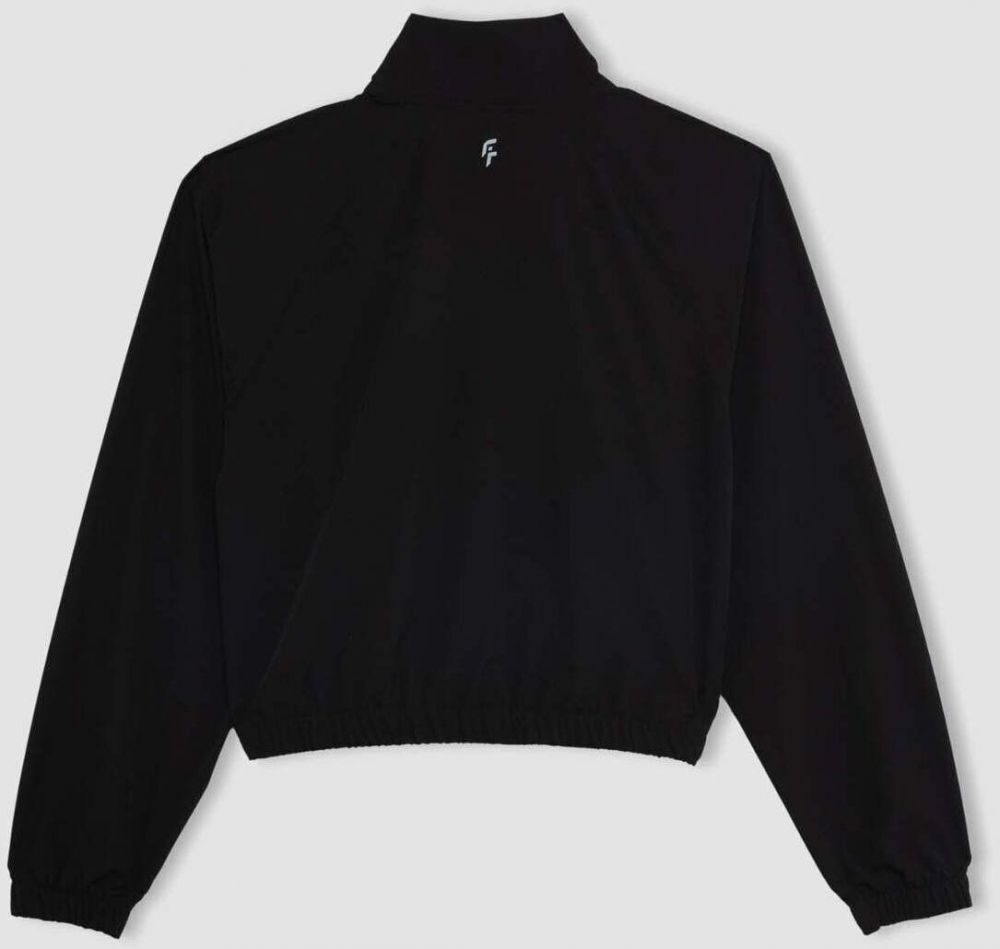 DEFACTO Fit Zippered Crop Woven Cardigan