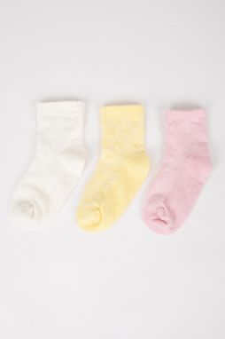 DEFACTO Baby Girl Seamless 3-Piece Cotton Long Socks