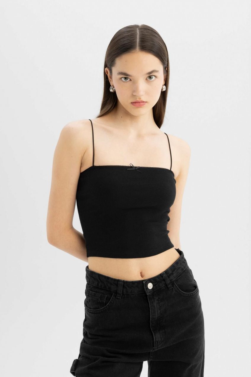 DEFACTO Cool Fitted Ribbed Camisole Athlete