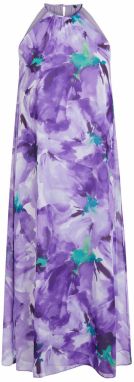 Trendyol Purple Floral Shift Midi Woven Dress