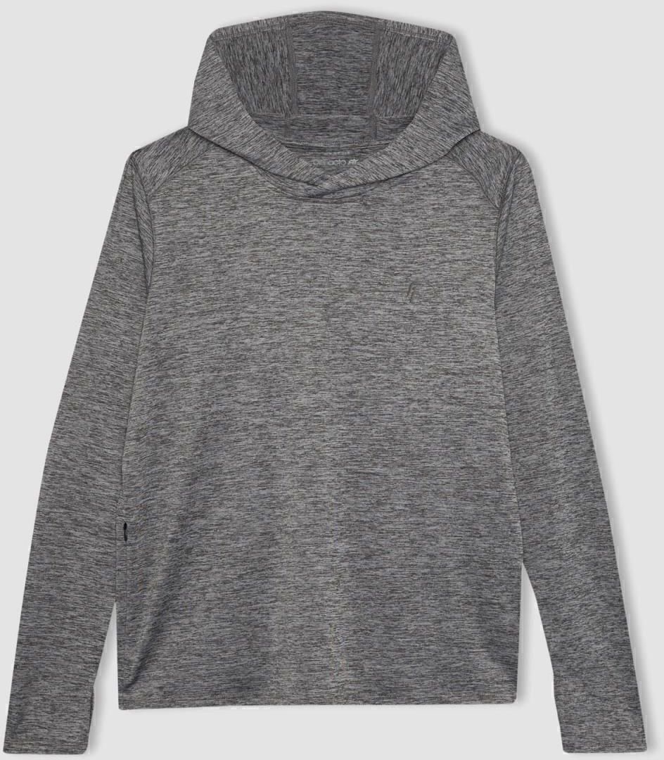 DEFACTO Fit Slim Fit Hooded Sports Sweatshirt