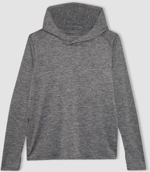 DEFACTO Fit Slim Fit Hooded Sports Sweatshirt