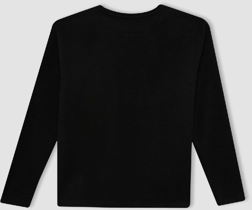 DEFACTO Regular Fit Crew Neck Thessaloniki Fabric Long Sleeve T-Shirt