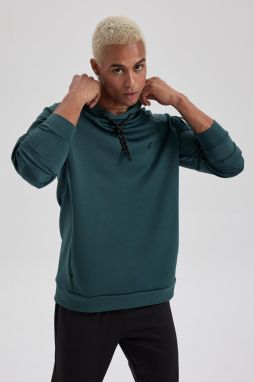 DEFACTO Fit Standard Fit Hooded Scuba Diving Fabric Athlete Sweatshirt