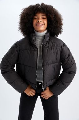 DEFACTO Waterproof Crop Puffer Down Jacket