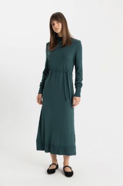 DEFACTO Regular Fit Half Turtleneck Long Sleeve Maxi Dress