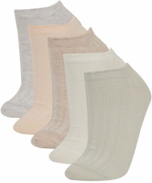 DEFACTO Women's 5-Piece Cotton Booties Socks