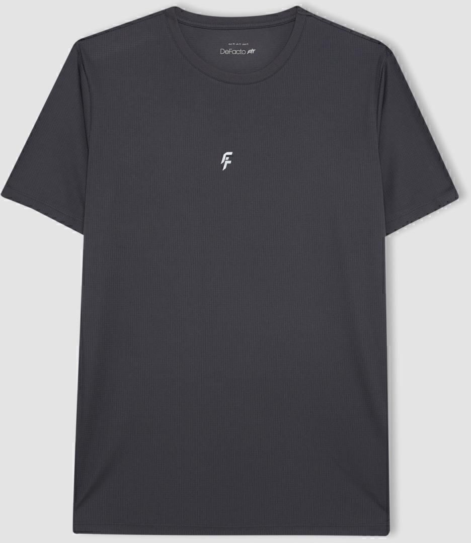 DEFACTO Fit Slim Fit Crew Neck Printed Short Sleeve Sports T-Shirt
