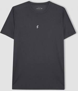 DEFACTO Fit Slim Fit Crew Neck Printed Short Sleeve Sports T-Shirt