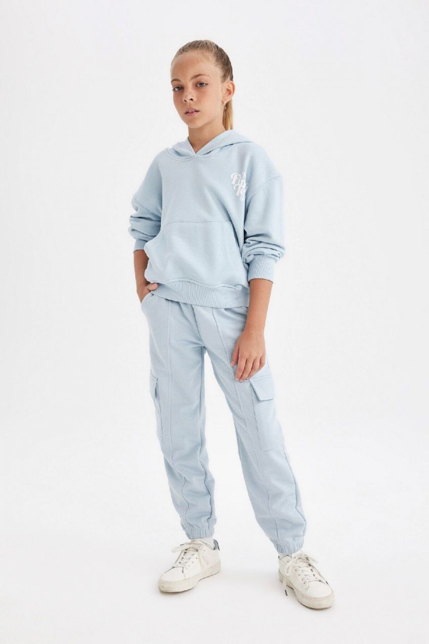 DEFACTO Girls Cargo Pocket Jogger Sweatpants
