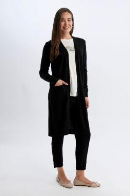 DEFACTO Regular Fit V-Neck Long Knitwear Cardigan