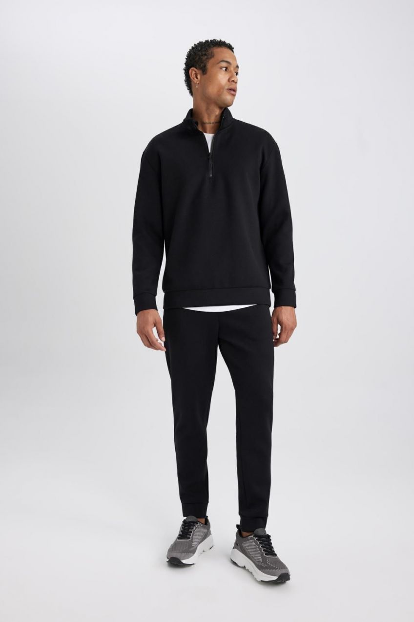 DEFACTO Fit Slim Fit Double Pocket Standard Leg Skuba Diving Fabric Athlete Jogger