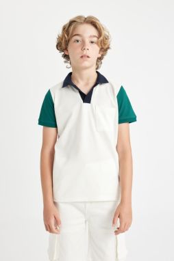 DEFACTO Boy's Pique Short Sleeve Polo T-Shirt