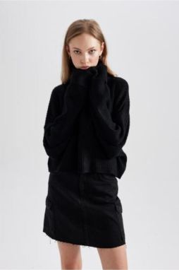 DEFACTO Oversize Fit Turtleneck Sweater