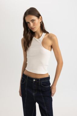 DEFACTO Slim Fit Crew Neck Ribbed Camisole Athlete