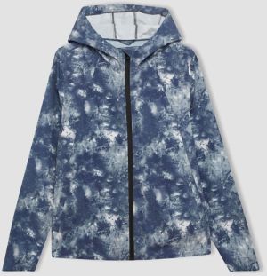 DEFACTO Fit Water Repellent Slim Fit Hooded Mesh Lined Flexible Textured Coat