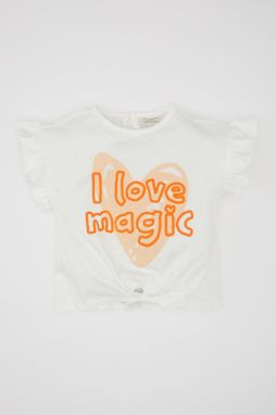 DEFACTO Baby Girl Printed Short Sleeve T-Shirt