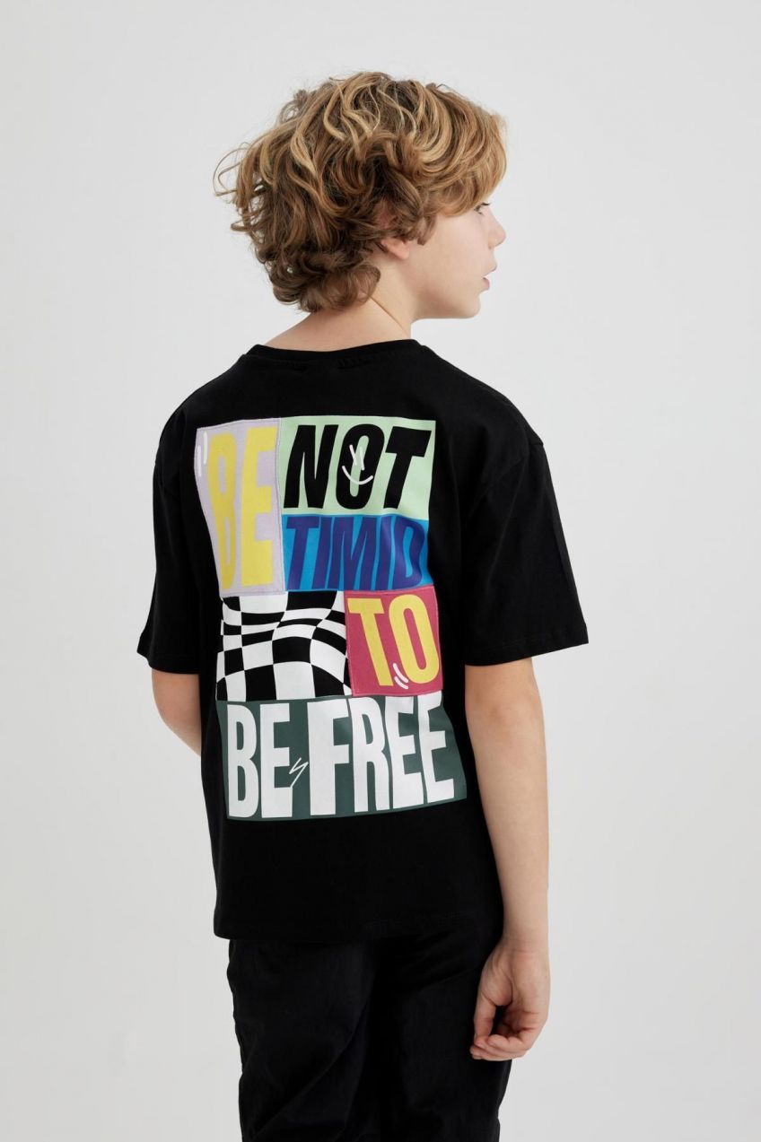 DEFACTO Boys Oversize Fit Crew Neck Short Sleeve T-Shirt