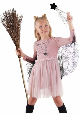 Denokids Halloween Spider Pink Tulle Girl Dress