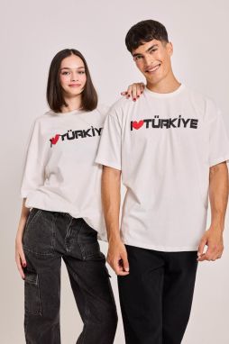 DEFACTO Cool Oversize Fit Printed Short Sleeve T-Shirt