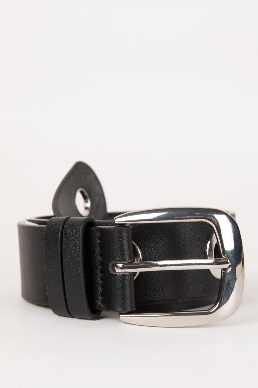 DEFACTO Women's Faux Leather Classic Belt
