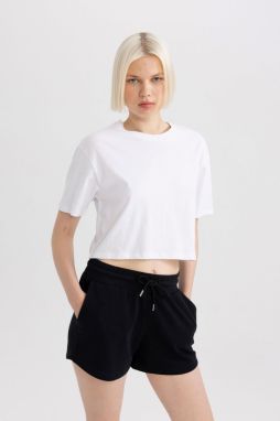 DEFACTO Boxy Fit Crew Neck Combed Cotton Short Sleeve T-Shirt