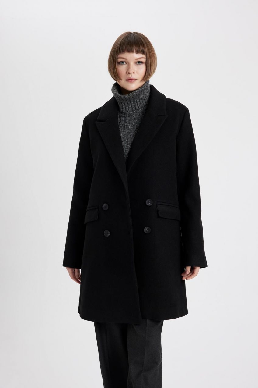 DEFACTO Regular Fit Stamp Coat
